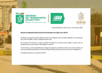 Anuncio Del Gobierno Por El Trabajador Fallecido Y La Cantidad De Accidentes En La Línea 6 Y 4 Reportados. - Regios Al Cuadrado